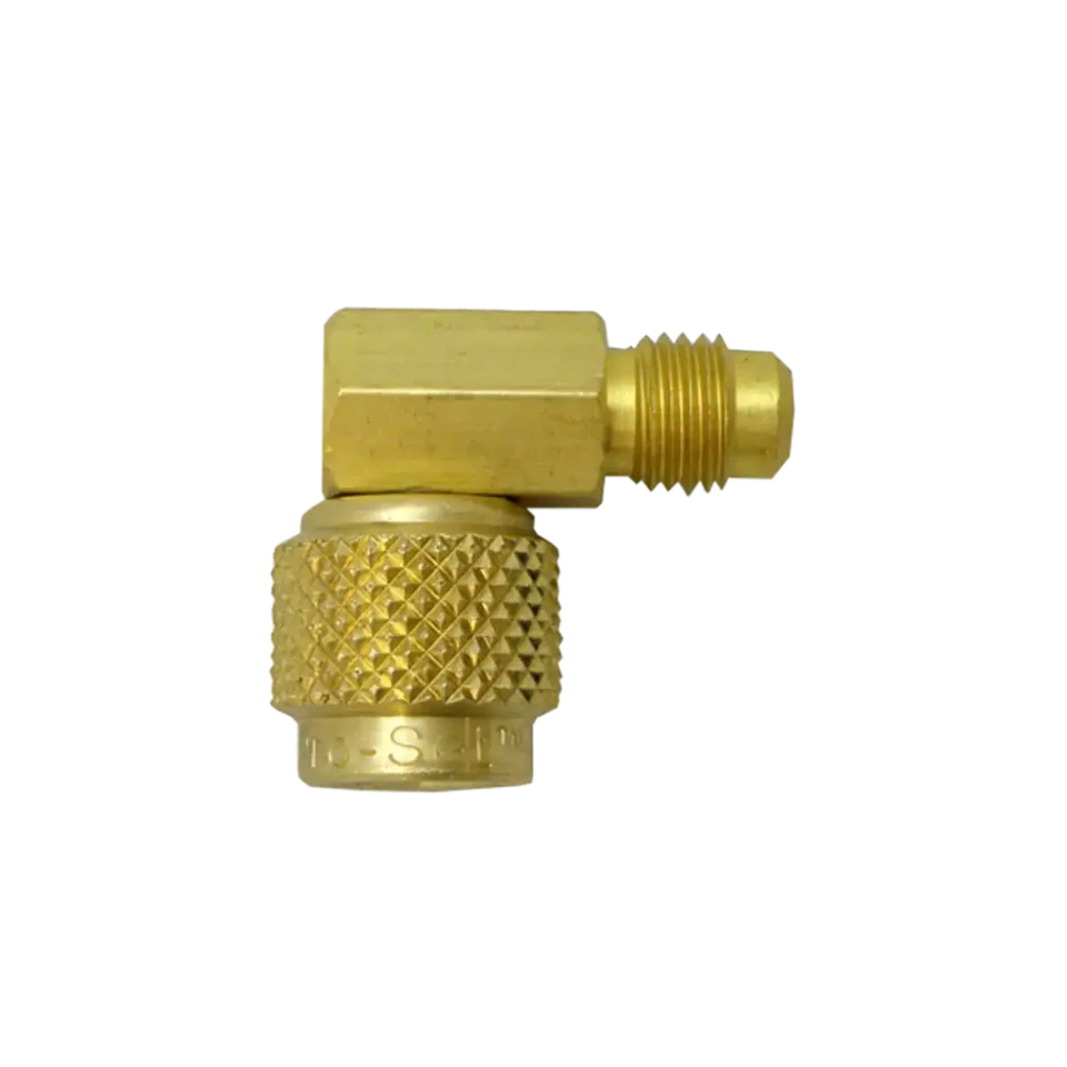 AD149C 1/4" Male Flare x 1/4" Female Flare 90º Swivel Access Adapter