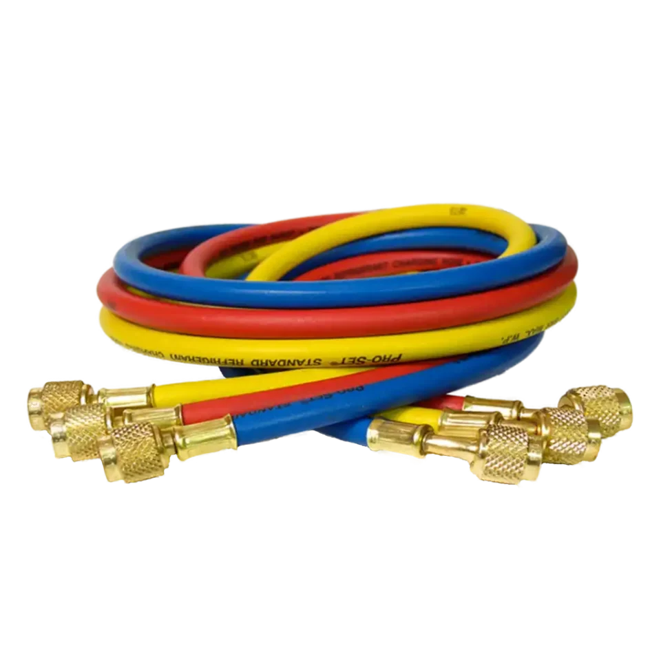 HS6 1/4" SAE x 180cm Refrigerant Charging Hoses 3pk