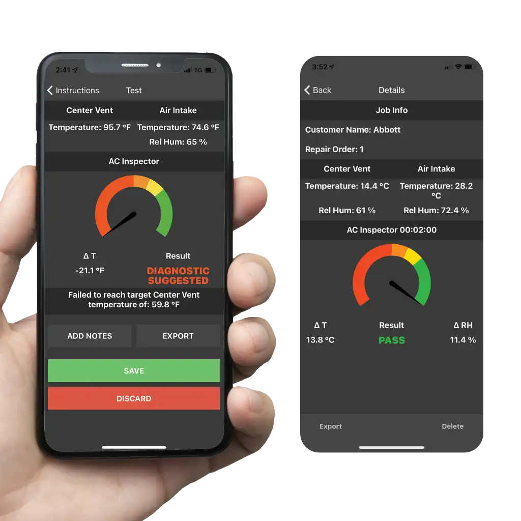 TAC-100 app TACI-100 CAR Smart automotive air conditioning inspection tool App