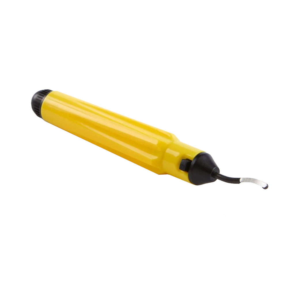 TLDB De-Burring Tool with plastic handle, removes burrs and defects of outer and inner hole surface edges.