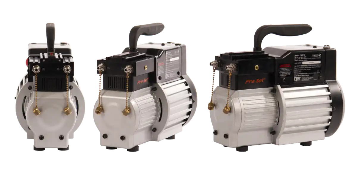 CPS Pro-Set TRS21E ignition-proof Refrigerant Recovery Machine, suitable for A1, A2, A2L and A3 refrigerants.